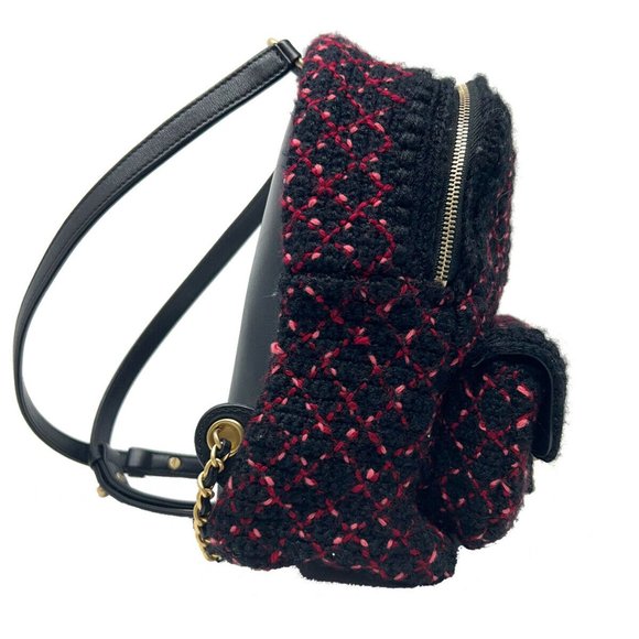 Chanel CC Wool Knit Mini Tweed Backpack - Picture 2 of 9